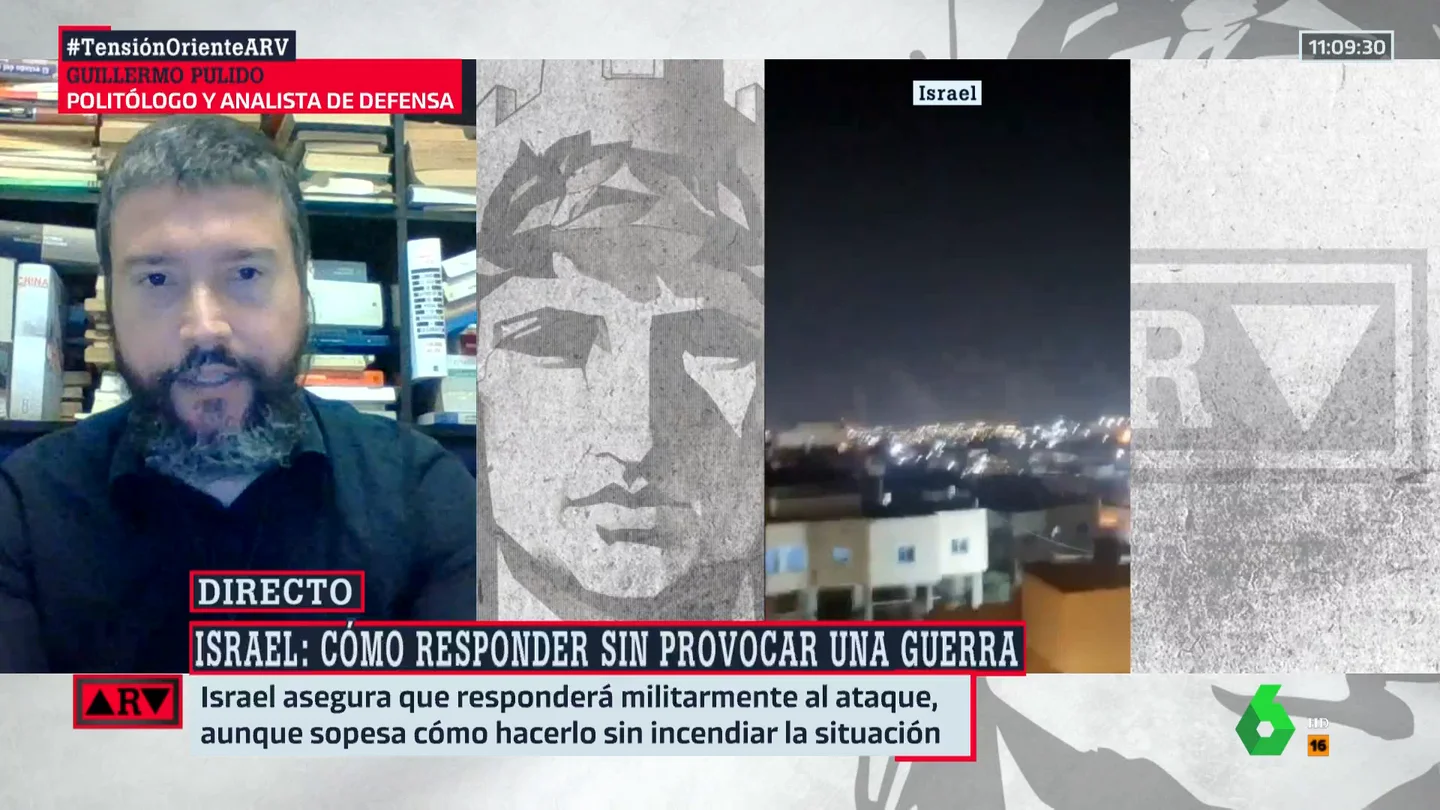 ARV-Guillermo Pulido analiza las consecuencias de una posible respuesta de Israel a Irán: "No hay que temer una guerra mundial" ARV-Guillermo Pulido analiza las consecuencias de una posible respuesta de Israel a Irán: "No hay que temer una guerra mundial"