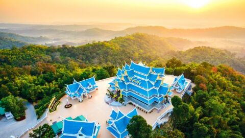 Wat Pa Phu Kon, el templo azul