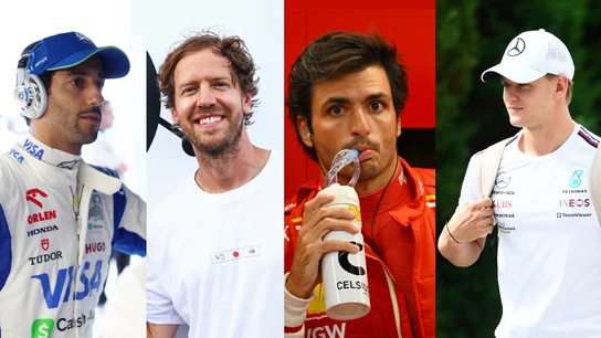 Daniel Ricciardo, Sebastian Vettel, Carlos Sainz y Mick Schumacher Daniel Ricciardo, Sebastian Vettel, Carlos Sainz y Mick Schumacher