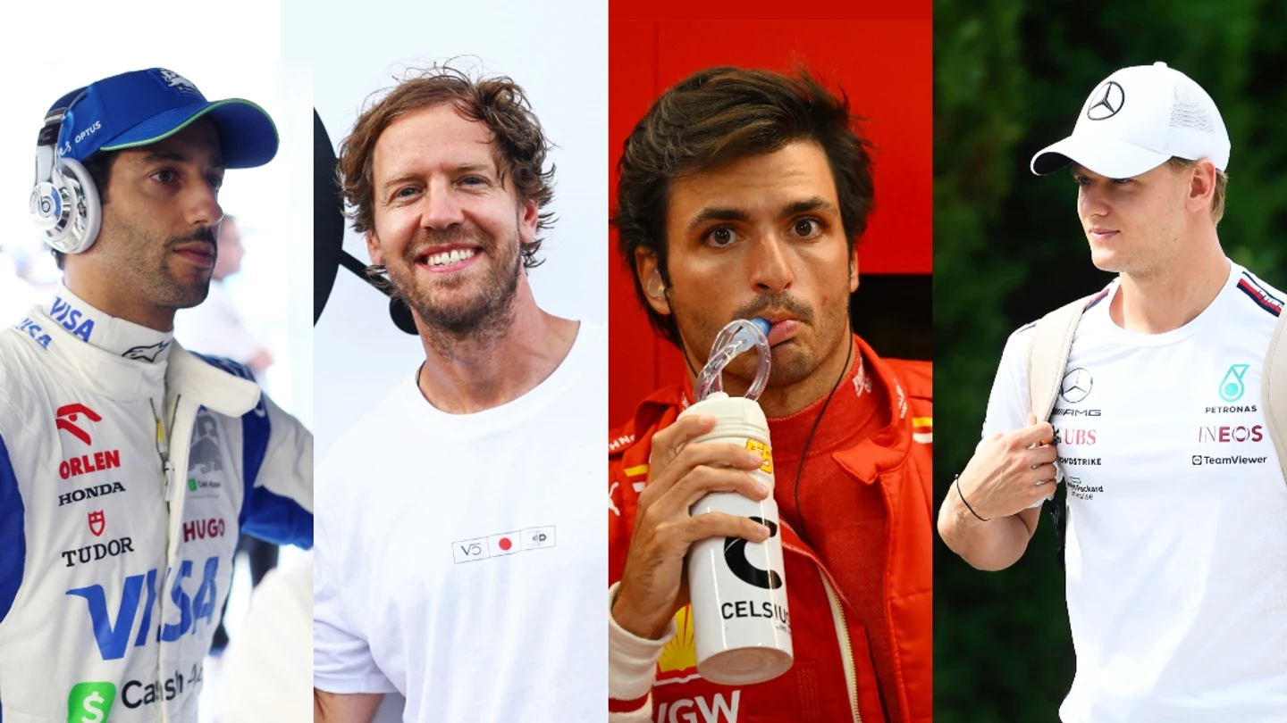 Daniel Ricciardo, Sebastian Vettel, Carlos Sainz y Mick Schumacher Daniel Ricciardo, Sebastian Vettel, Carlos Sainz y Mick Schumacher