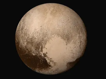 Vista global de Plutón Vista global de Plutón