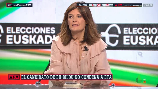 Pilar Gómez revela cuál es el "mejor camino" que debe recorrer Bildu como partido: "Les pesa mucho SORTU" Pilar Gómez revela cuál es el "mejor camino" que debe recorrer Bildu como partido: "Les pesa mucho SORTU"