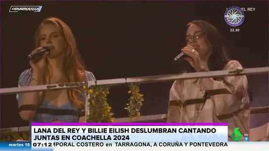 Billie Eilish aparece por sorpresa en el concierto de Lana del Rey en Coachella: así cantan juntas 'Videogames' Billie Eilish aparece por sorpresa en el concierto de Lana del Rey en Coachella: así cantan juntas 'Videogames'