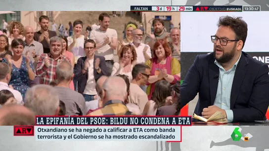 ARV-Monrosi califica de "falta de respeto" decir que ETA no es una banda terrorista: "También lo es decir que sigue existiendo" ARV-Monrosi califica de "falta de respeto" decir que ETA no es una banda terrorista: "También lo es decir que sigue existiendo"