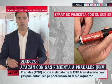 ARV- Pradales (PNV) relata cómo fue agredido con gas pimienta: "La quemazón era brutal, no podía abrir los ojos" ARV- Pradales (PNV) relata cómo fue agredido con gas pimienta: "La quemazón era brutal, no podía abrir los ojos"