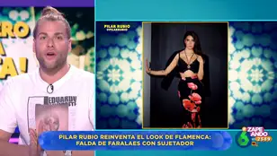 Falda de faralaes con top y chaquetilla: Eduardo Navarrete analiza la reinterpretación de Pilar Rubio del look de flamenca