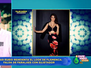 Falda de faralaes con top y chaquetilla: Eduardo Navarrete analiza la reinterpretación de Pilar Rubio del look de flamenca