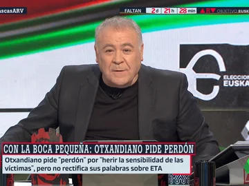 ARV- Ferreras, tajante tras las declaraciones de Otxandiano (EH Bildu): "Siguen sin aprobar la asignatura ética" ARV- Ferreras, tajante tras las declaraciones de Otxandiano (EH Bildu): "Siguen sin aprobar la asignatura ética"