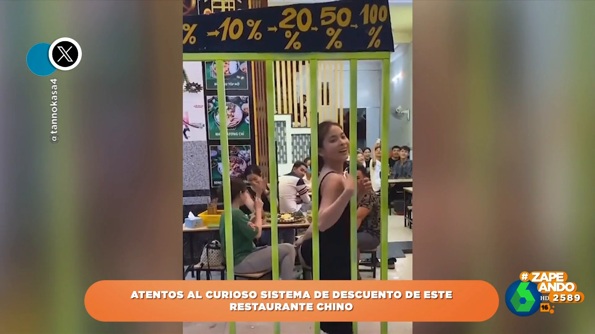 El curioso sistema de descuentos para los clientes de un restaurante de China