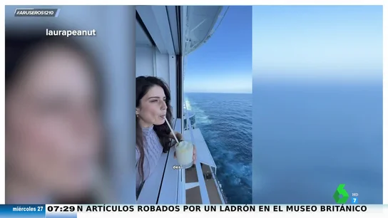 La reacción de una tiktoker al descubrir el buffet de su crucero de lujo: "A las 7:30 de la mañana ya estaba con el vino" La reacción de una tiktoker al descubrir el buffet de su crucero de lujo: "A las 7:30 de la mañana ya estaba con el vino"