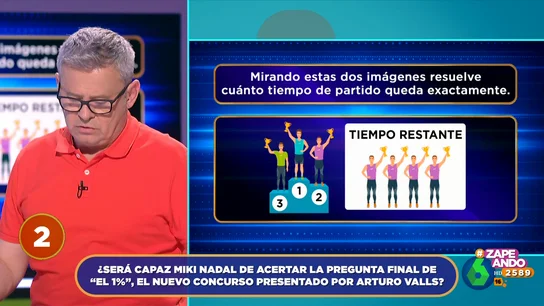 Miki Nadal se enfrenta a la última pregunta de 'El 1%': ¿habría ganado los 97.000 euros del premio final? Miki Nadal se enfrenta a la última pregunta de 'El 1%': ¿habría ganado los 97.000 euros del premio final?