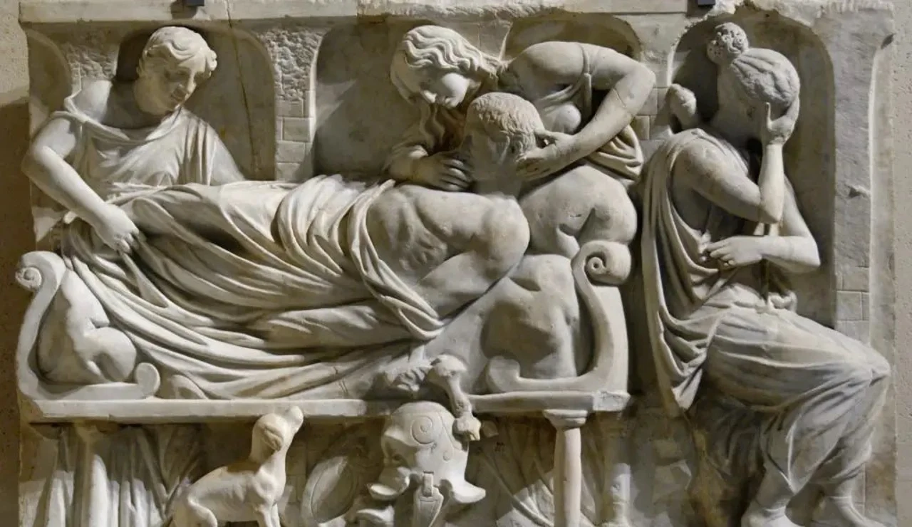 Relieve de un rito funerario romano