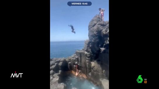 Turista se pega una hostia