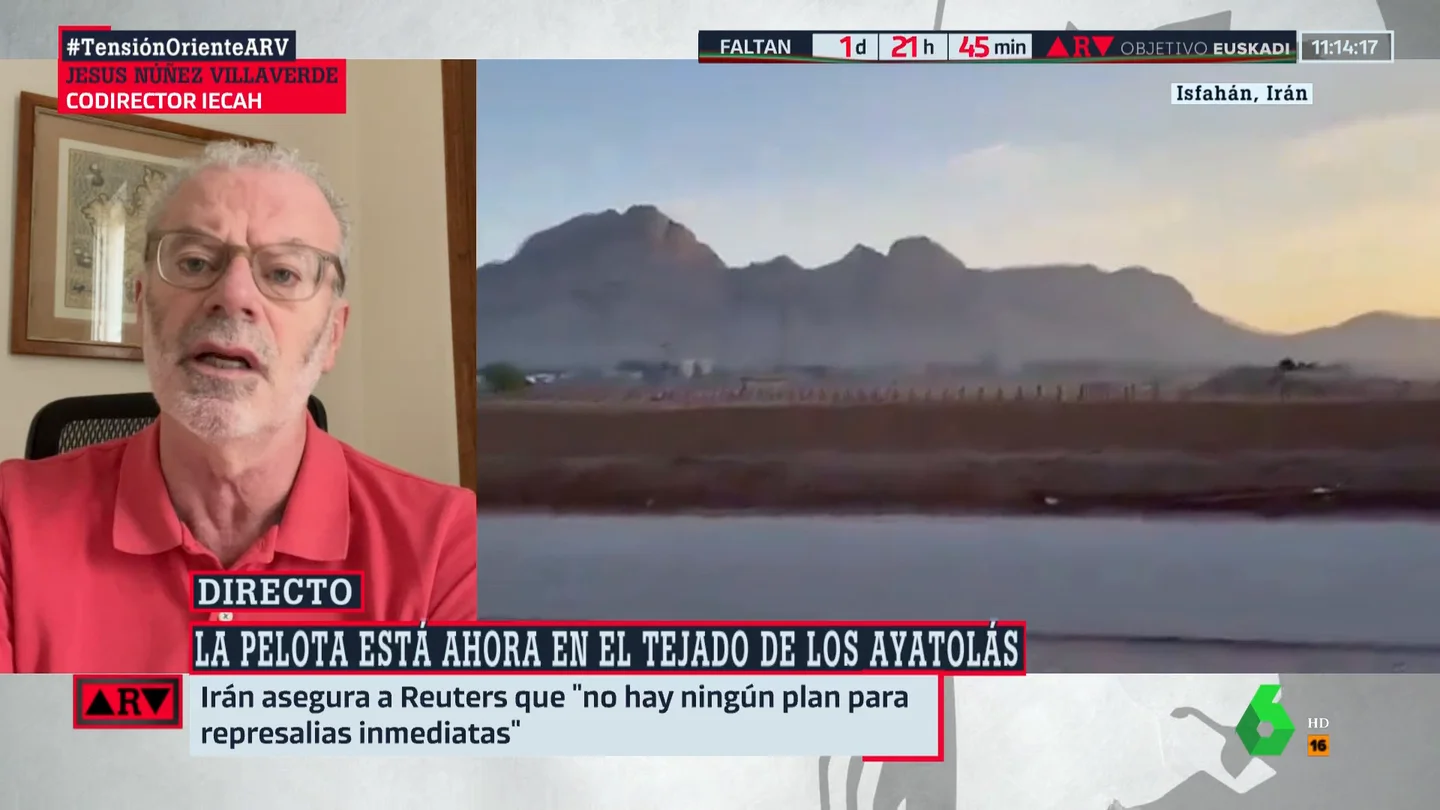 ¿Habrá una respuesta de Irán al ataque de Israel? Jesús Núñez Villaverde responde: "Ninguna duda" ¿Habrá una respuesta de Irán al ataque de Israel? Jesús Núñez Villaverde responde: "Ninguna duda"