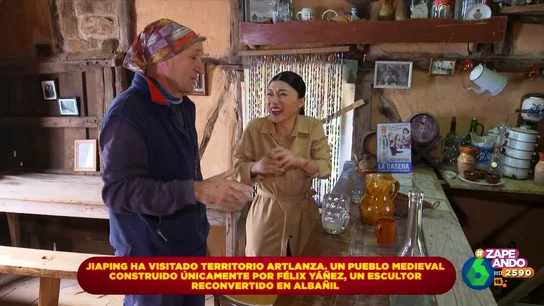 Jiaping visita Artlanza, un poblado construido por un solo hombre: "Me quiero venir a vivir aquí, ¡qué paz!" Jiaping visita Artlanza, un poblado construido por un solo hombre: "Me quiero venir a vivir aquí, ¡qué paz!"