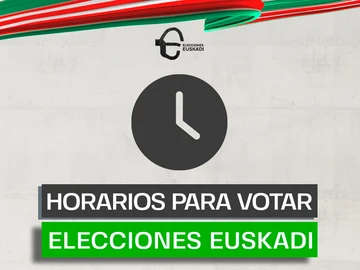 Horario de los colegios electorales en las elecciones de Euskadi de 2024 Horario de los colegios electorales en las elecciones de Euskadi de 2024
