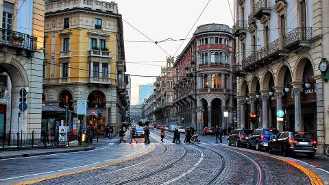 Calles del centro de Turín