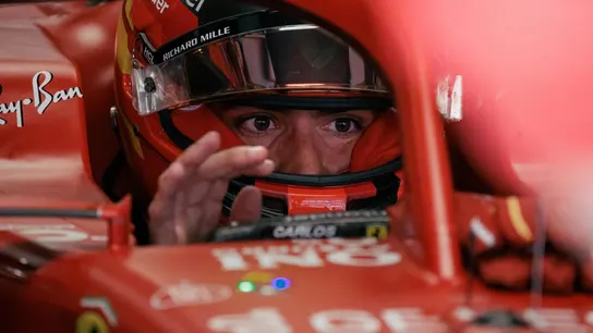 Carlos Sainz, a bordo de su Ferrari Carlos Sainz, a bordo de su Ferrari
