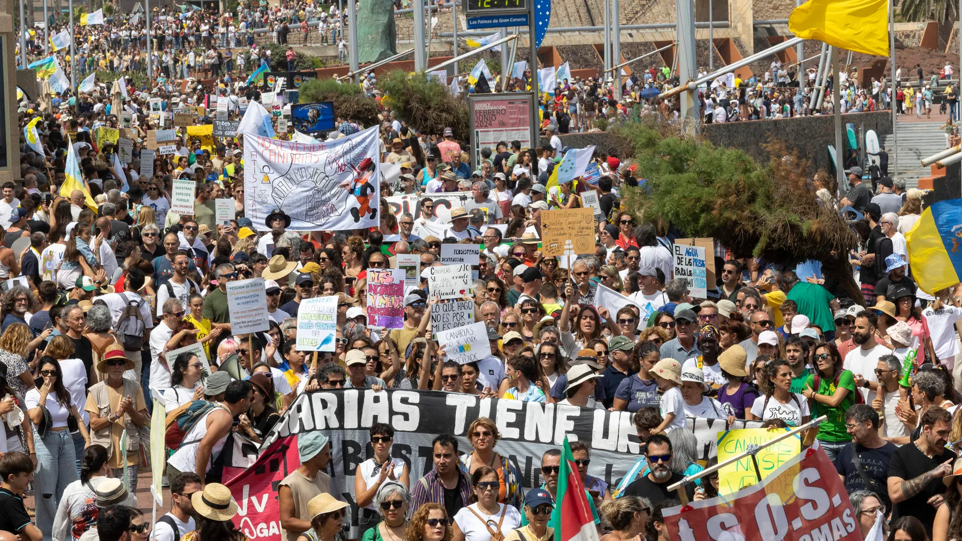 ifestación contra el turismo masivo en Las Palmas de Gran Canaria.