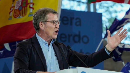 Feij&oacute;o durante un acto del PP