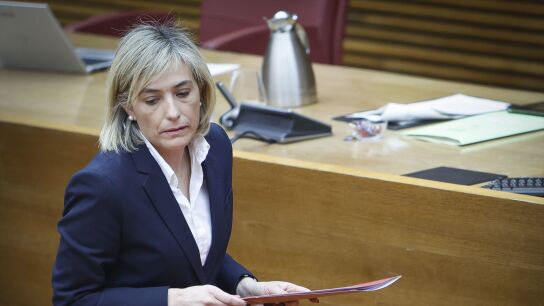 La consellera Elisa N&uacute;&ntilde;ez en el pleno de Les Corts.