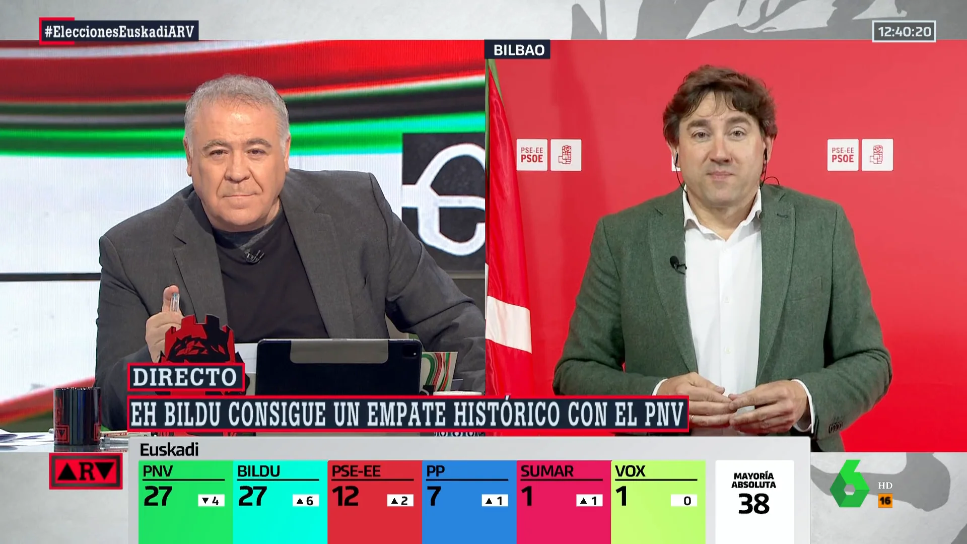 Eneko Andueza (PSE-EE) en Al Rojo Vivo