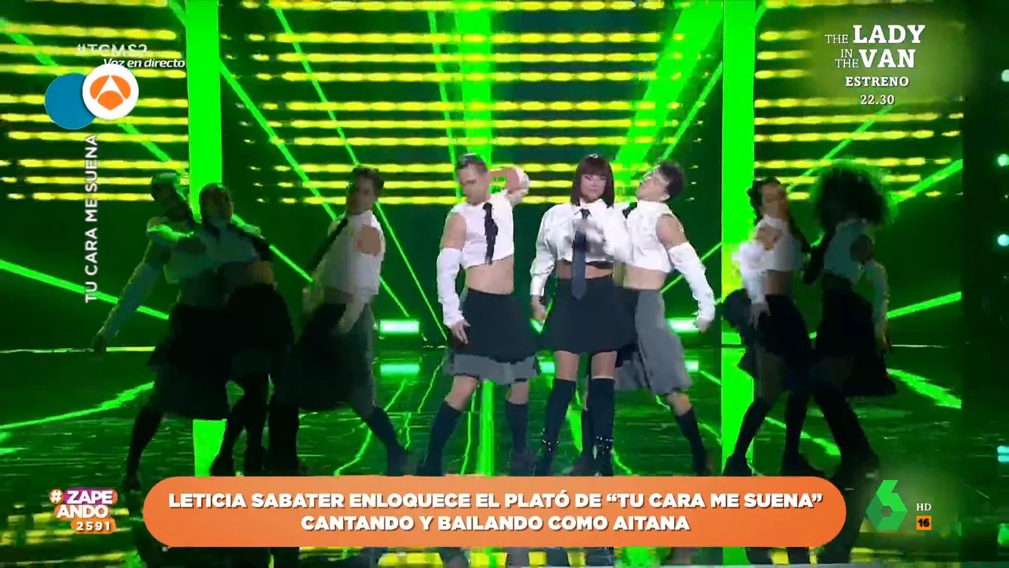 La sorprendente transformación de Leticia Sabater en Aitana que desata el aplauso de los zapeadores La sorprendente transformación de Leticia Sabater en Aitana que desata el aplauso de los zapeadores
