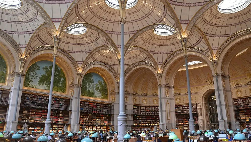 Biblioteca Nacional de Francia, en París (sala de lectura)