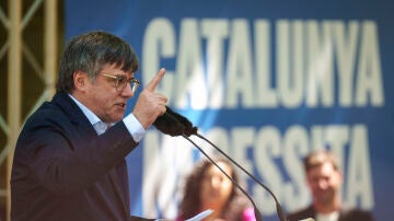 El expresidente de la Generalitat y candidato de Junts para las elecciones catalanas del 12 de mayo, Carles Puigdemont