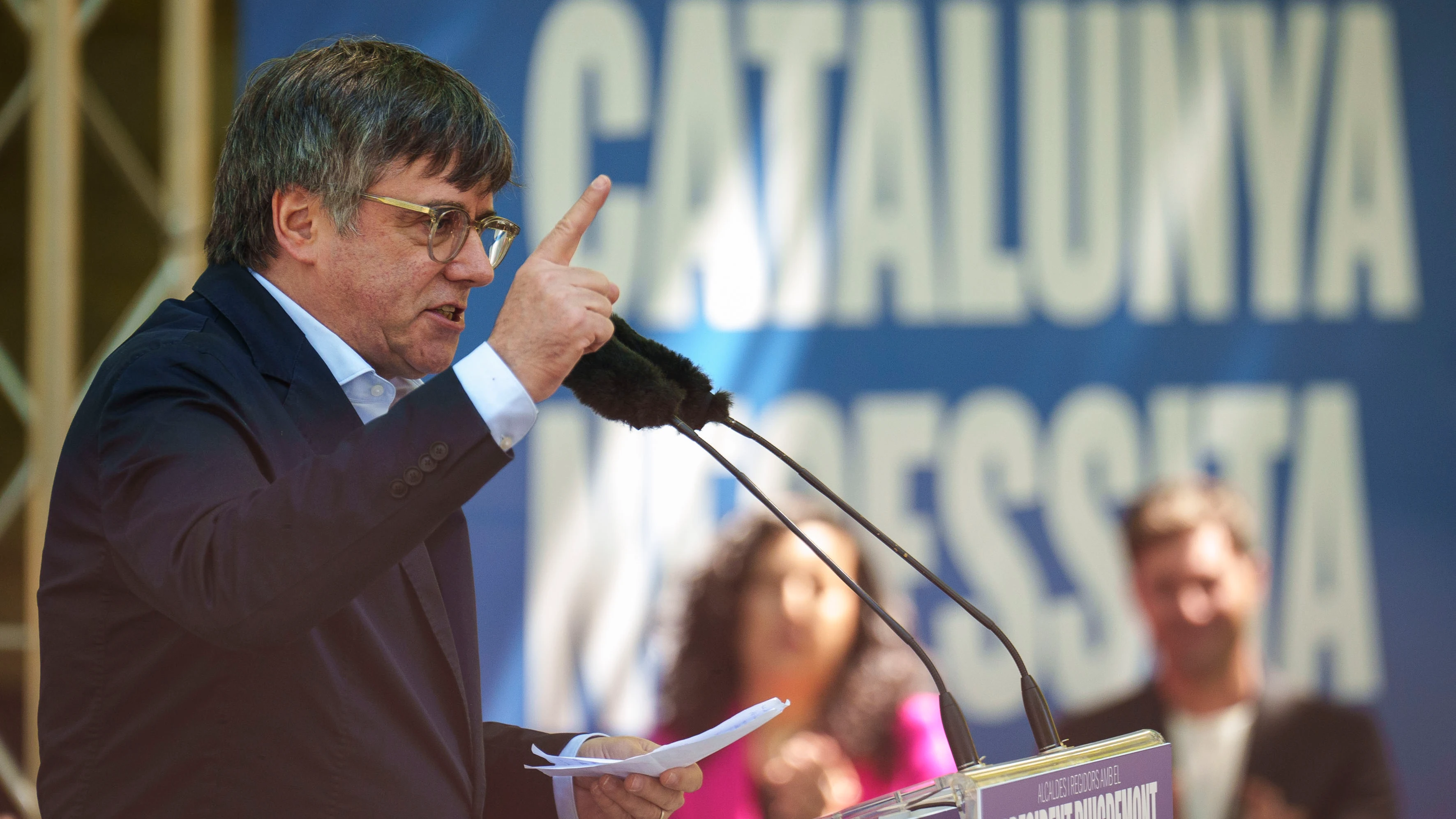 El expresidente de la Generalitat y candidato de Junts para las elecciones catalanas del 12 de mayo, Carles Puigdemont