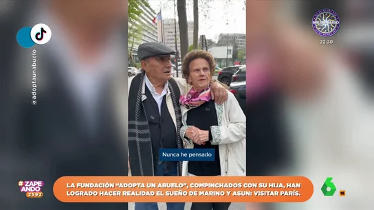 'Adopta un abuelo' cumple el sueño de una pareja de ancianos, visitar París 'Adopta un abuelo' cumple el sueño de una pareja de ancianos, visitar París