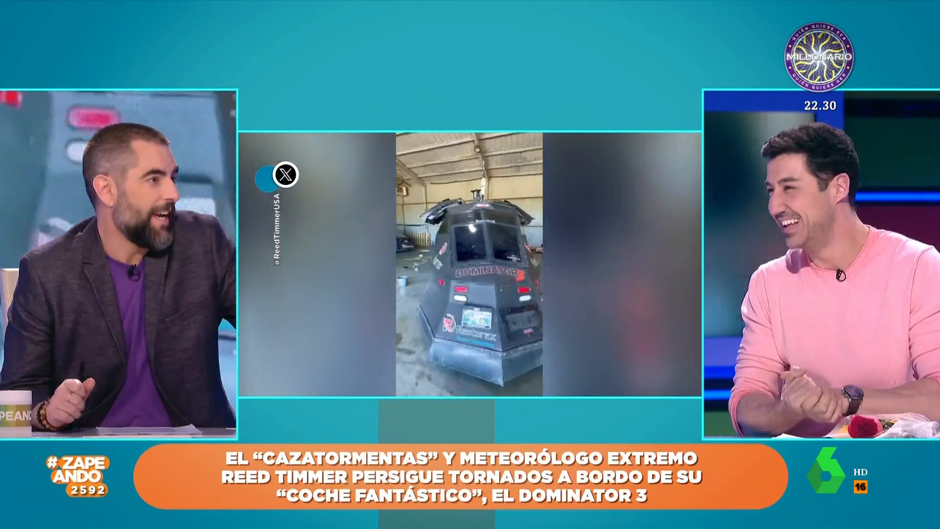 Francisco Cacho desvela el secreto del coche de los 'cazatornados' para evitar que los levante el aire