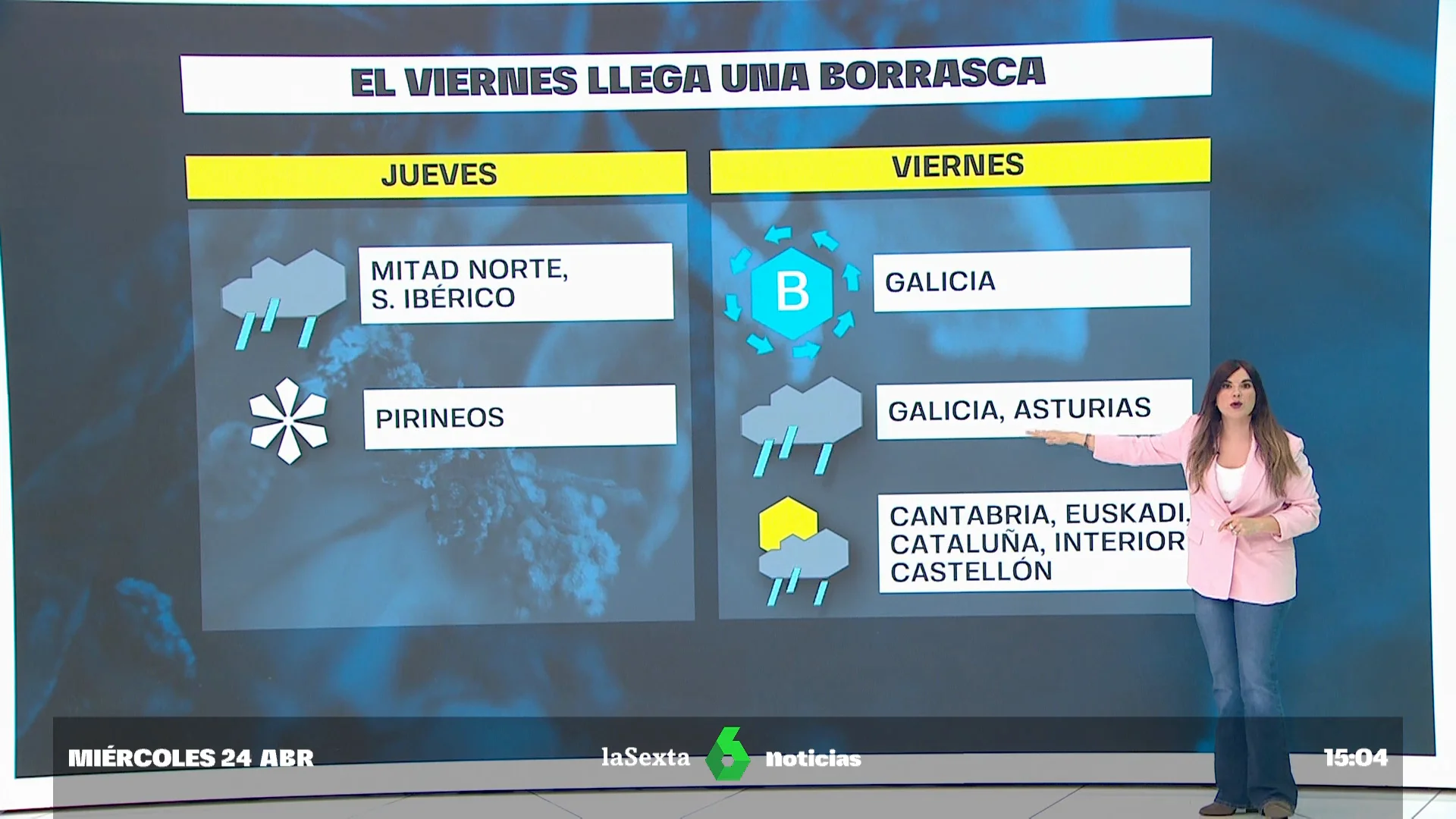 Cambio en el tiempo a partir de este viernes con la llegada de una borrasca que afectará a la mitad norte del país