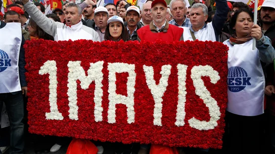 Una manifestación del 1 de mayo (Día del Trabajador) en Estambul (Turquía), en 2015 Una manifestación del 1 de mayo (Día del Trabajador) en Estambul (Turquía), en 2015