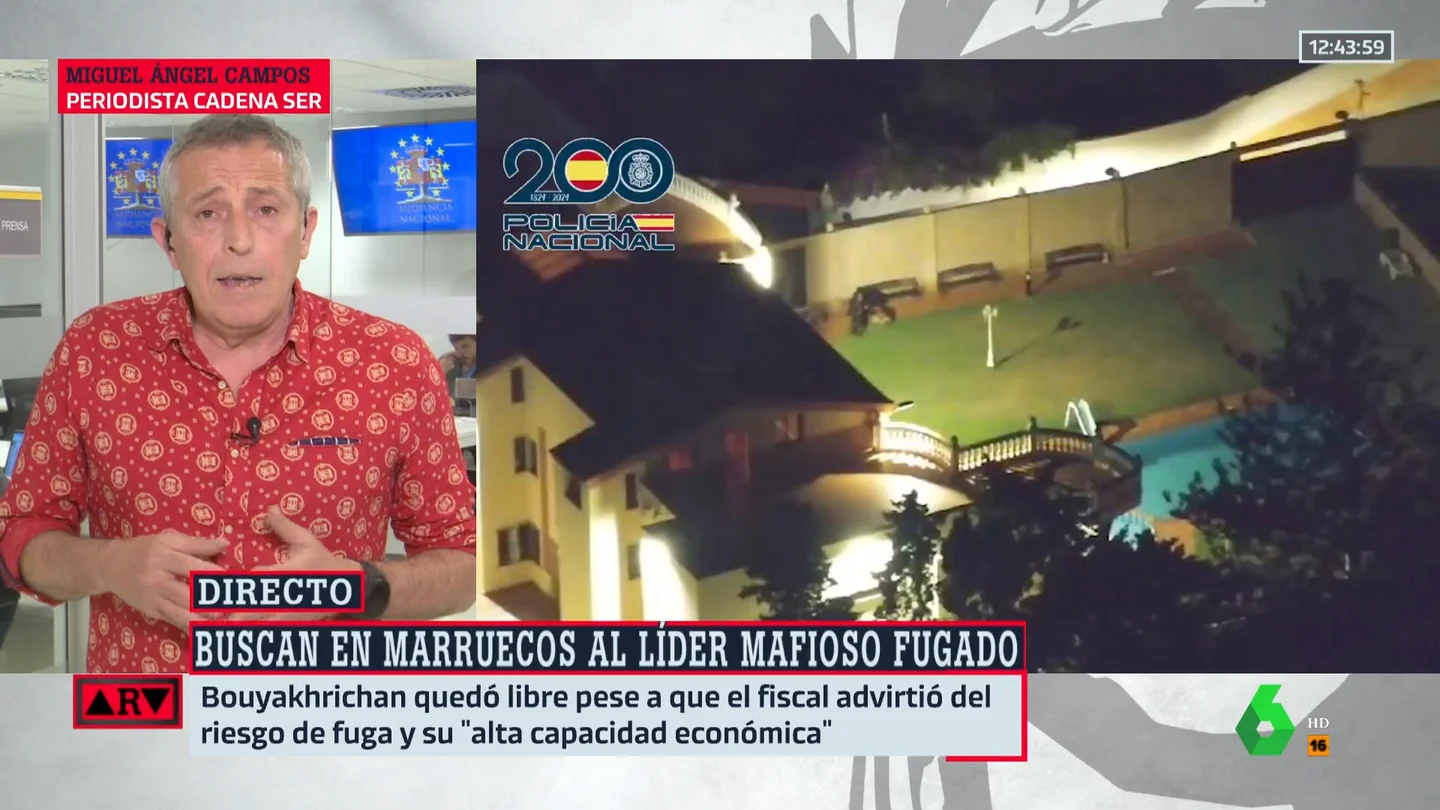 ARV- La reacción de Miguel Ángel Campos a la decisión judicial que permitió la fuga del líder de la 'Mocro Maffia': "Incomprensible" ARV- La reacción de Miguel Ángel Campos a la decisión judicial que permitió la fuga del líder de la 'Mocro Maffia': "Incomprensible"