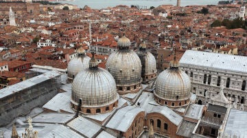 Vista aérea de la basílica de San Marcos de Venecia