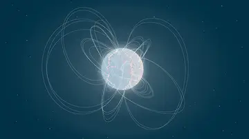 Ilustración de un magnetar