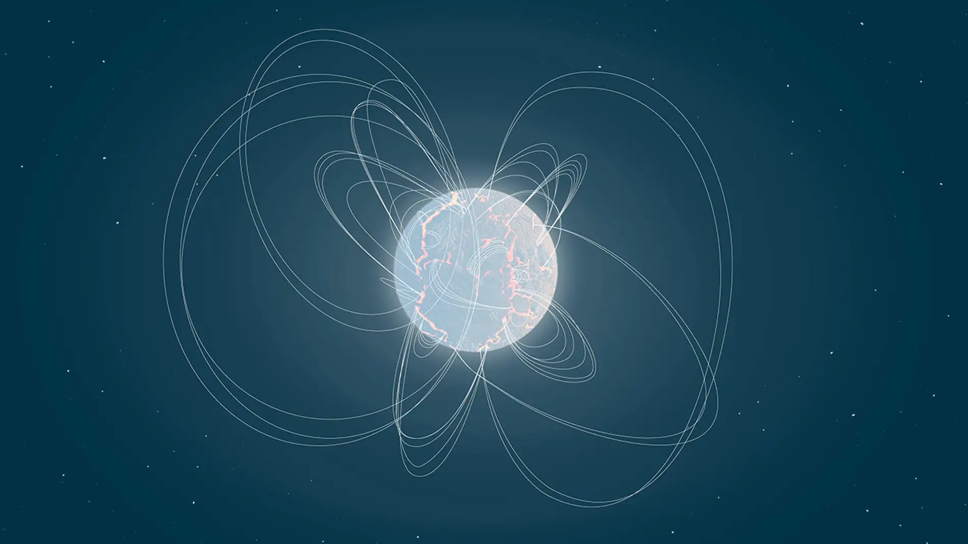 Ilustración de un magnetar
