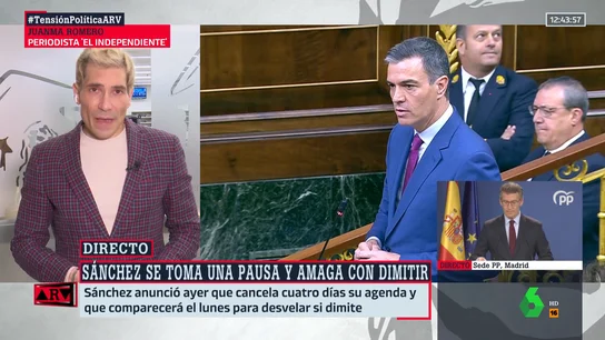 ARV- Juanma Romero desvela cuál es la sensación en el PSOE tras la carta de Sánchez: "Creen que ha llegado a su límite" ARV- Juanma Romero desvela cuál es la sensación en el PSOE tras la carta de Sánchez: "Creen que ha llegado a su límite"