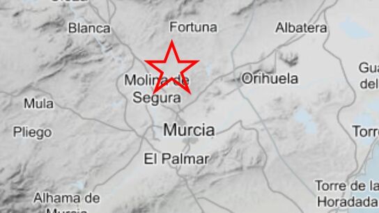 Registrado un terremoto de magnitud 3 grados en Molina de Segura (Murcia).