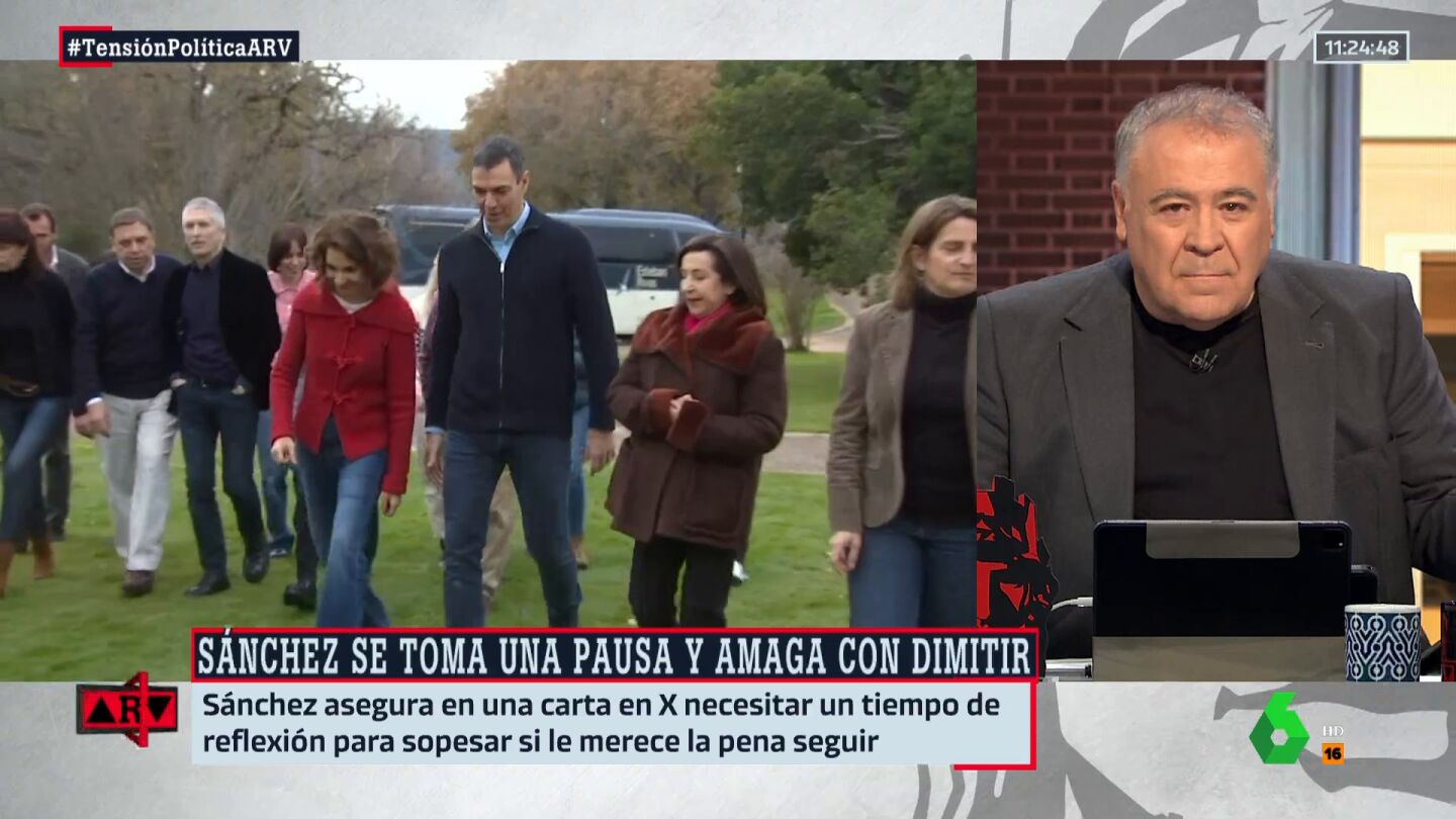 ARV- Ferreras, sobre la declaraci&oacute;n de amor de S&aacute;nchez en su carta: "No todo es l&oacute;gica fr&iacute;a en pol&iacute;tica"