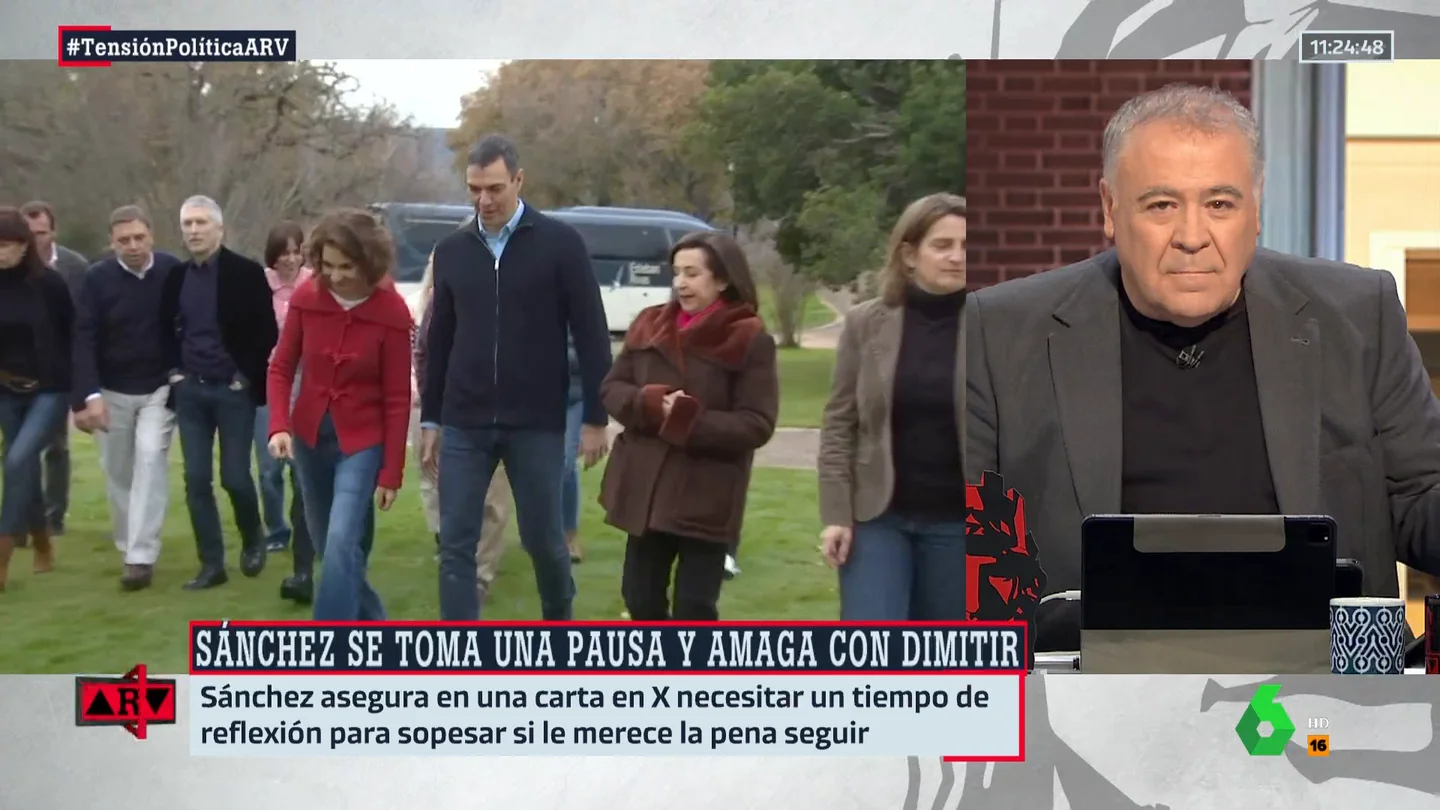 ARV- Ferreras, sobre la declaración de amor de Sánchez en su carta: "No todo es lógica fría en política" ARV- Ferreras, sobre la declaración de amor de Sánchez en su carta: "No todo es lógica fría en política"