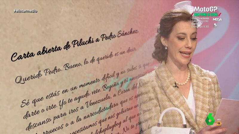 La 'señora bien' pide por carta a Sánchez que se vaya: "Necesitamos que nos gobierne un presidente y no un pintamonas bolcheplayboy"