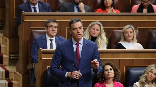 El presidente del Gobierno, Pedro Sánchez, interviene durante una sesión de control al Gobierno, en el Congreso de los Diputados El presidente del Gobierno, Pedro Sánchez, interviene durante una sesión de control al Gobierno, en el Congreso de los Diputados