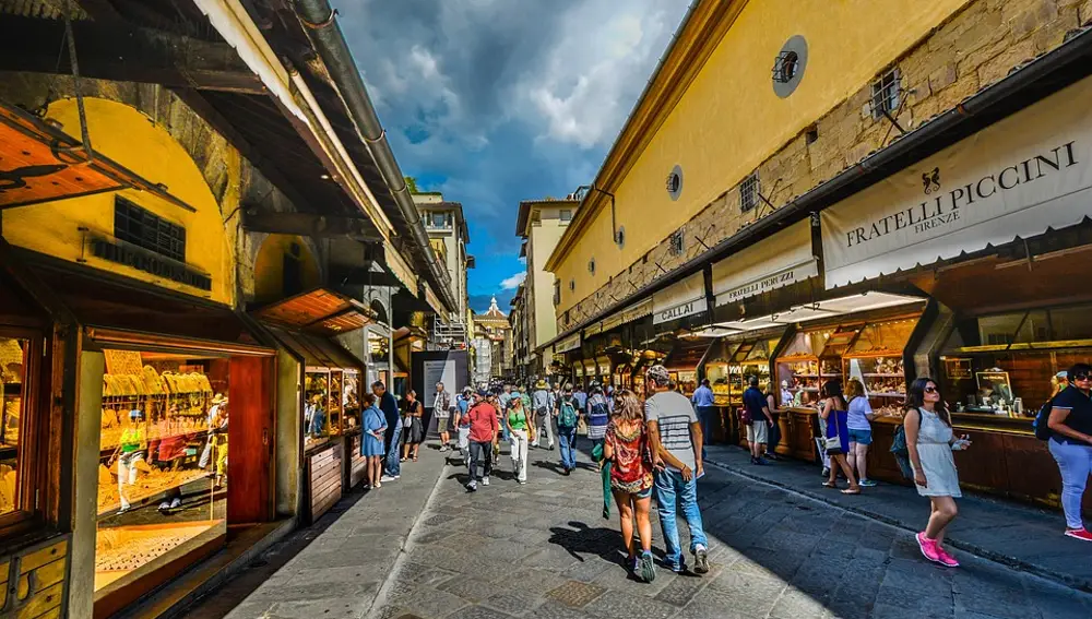 Tiendas en Ponte Vecchio, Florencia