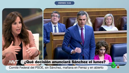 Mamen Mendiz&aacute;bal opina que S&aacute;nchez no va a dimitir