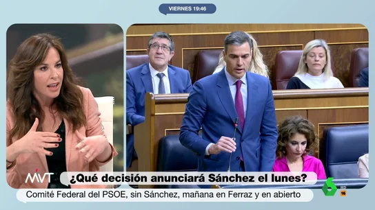 Mamen Mendizábal opina que Sánchez no va a dimitir Mamen Mendizábal opina que Sánchez no va a dimitir