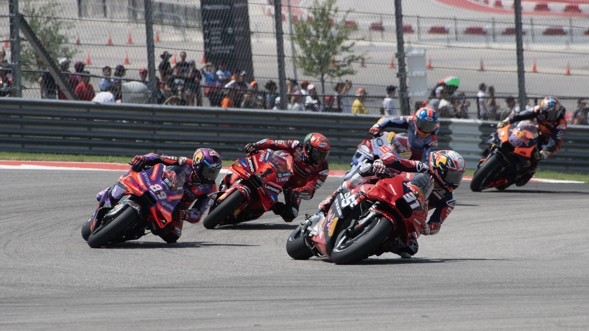 Carrera de MotoGP, con Pedro Acosta y Jorge Martín