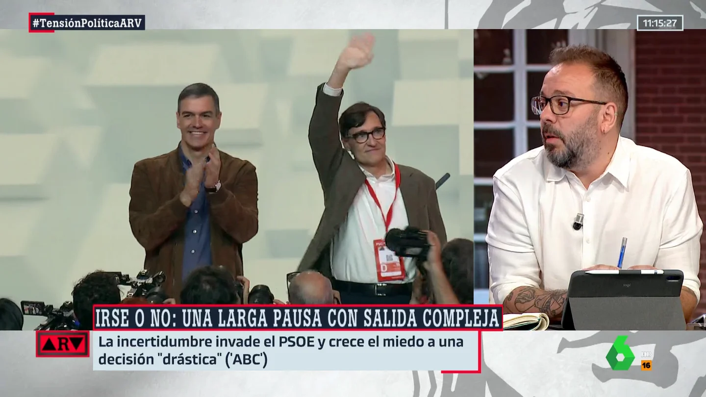 El tajante consejo de Antonio Maestre: "Vayan asumiendo que el lunes Sánchez no va a ser presidente" El tajante consejo de Antonio Maestre: "Vayan asumiendo que el lunes Sánchez no va a ser presidente"
