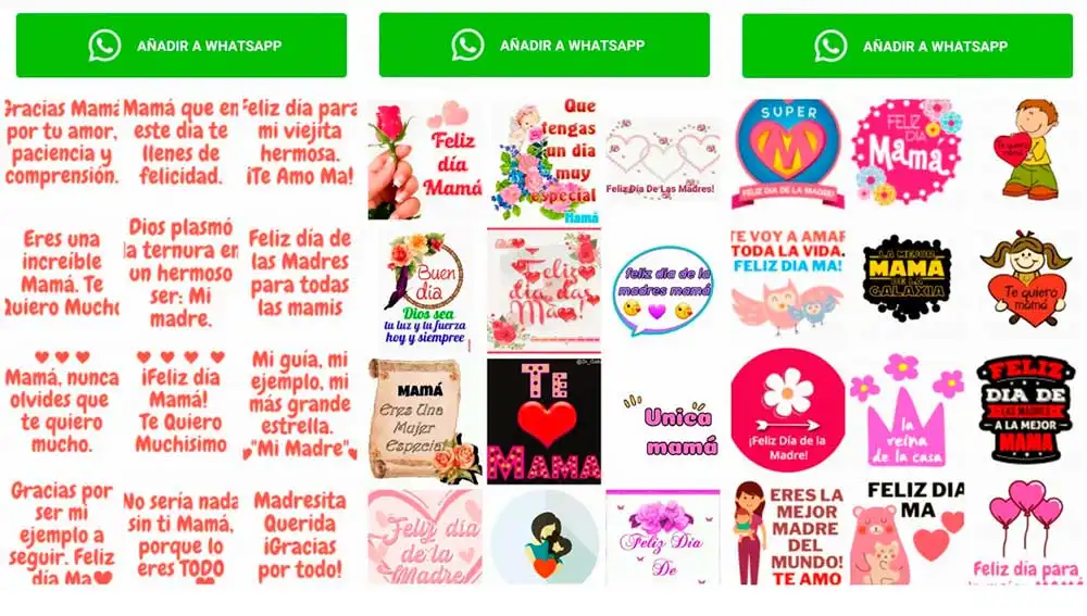 Stickers para WhatsApp del día de la Madre
